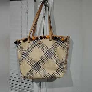 Vera Bradley Tan and Black Checkered Tote